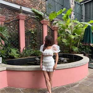 For love & lemons posie ruffle tiered dress